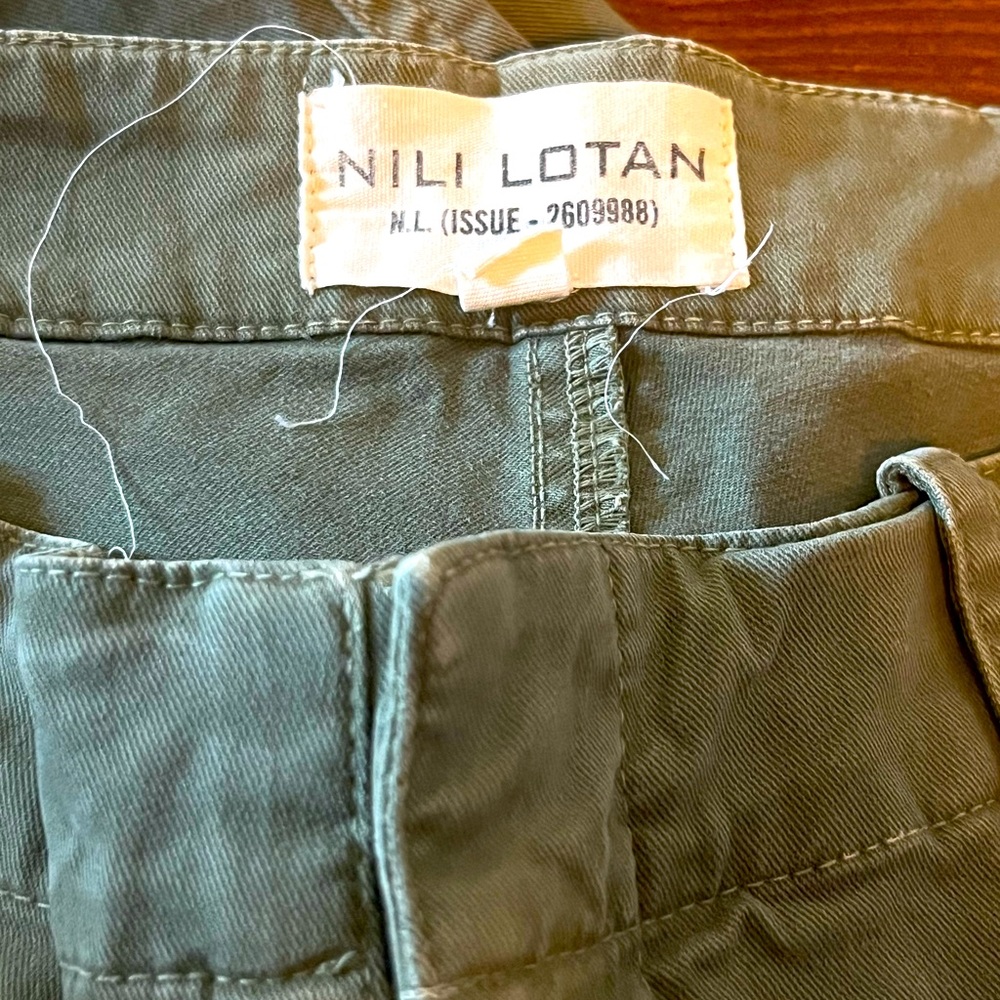 Nili Lotan Olive Cropped Pants